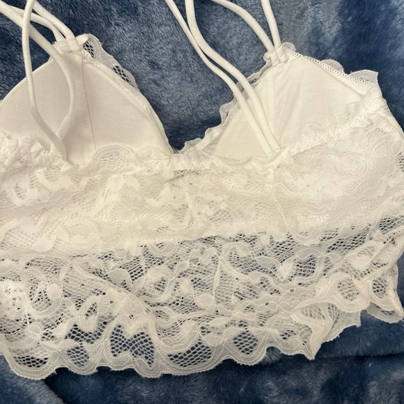 Lingerie Set White Lace Bralette Bra Matching Panties Waist Fit sexy pick size - Picture 12 of 12